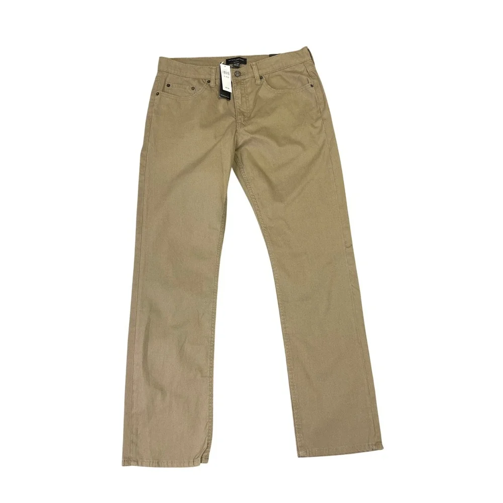 NEW Banana Republic Slim Fit Khaki Tan Textured Pants 31x30 Casual Travel